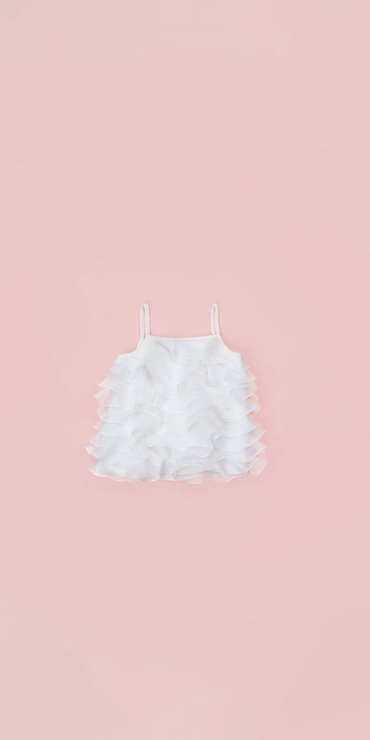 RUFFLES DETAIL STRAPPY TOP