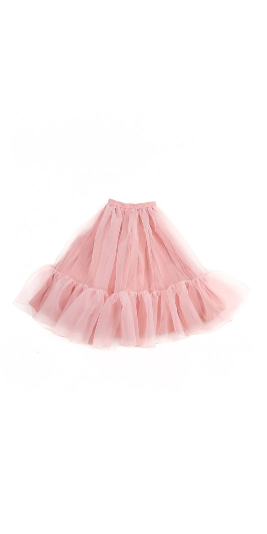 RUFFLE HEM DETAIL PUFFY SKIRT