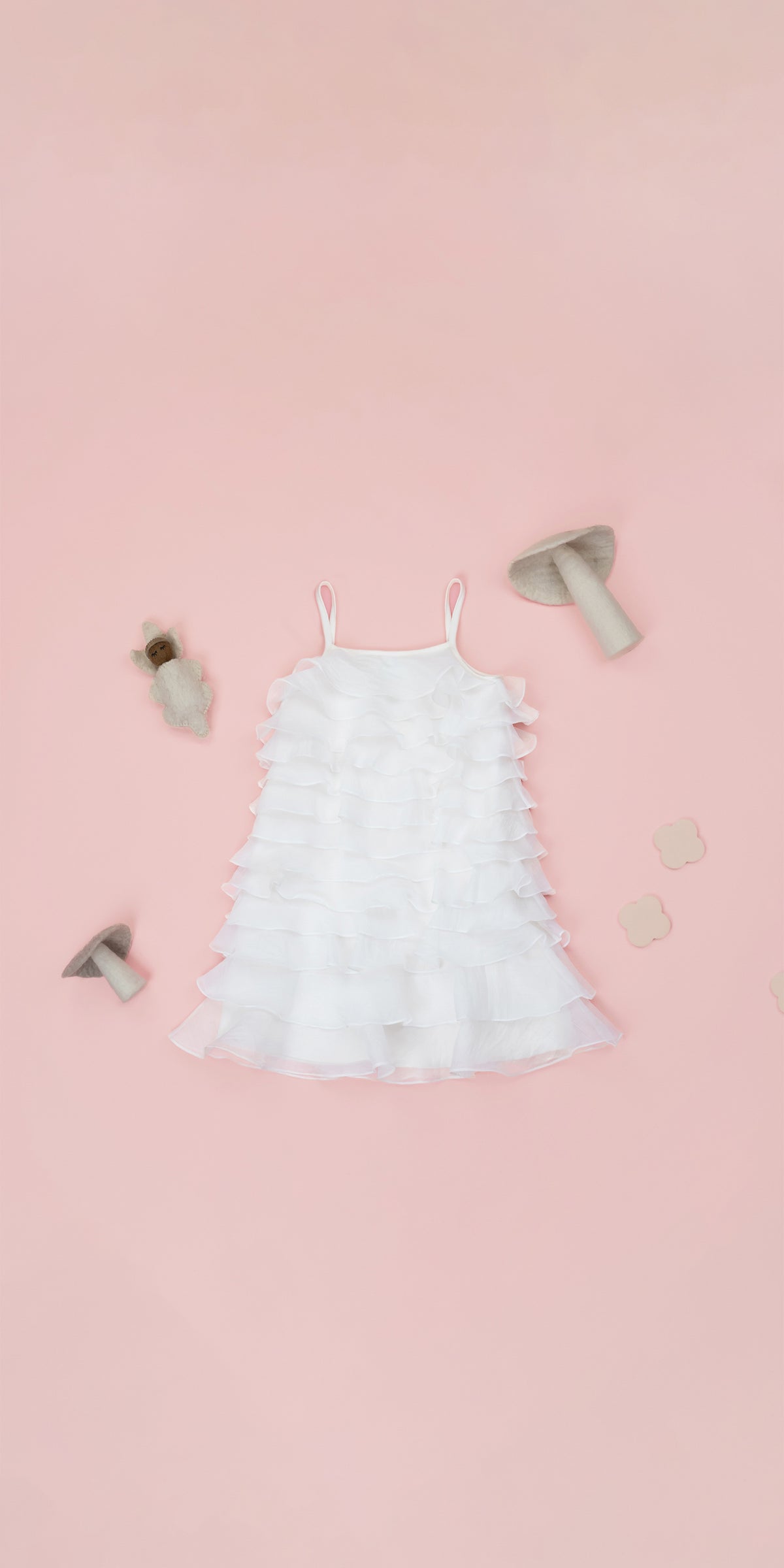 RUFFLES DETAIL MIDI DRESS