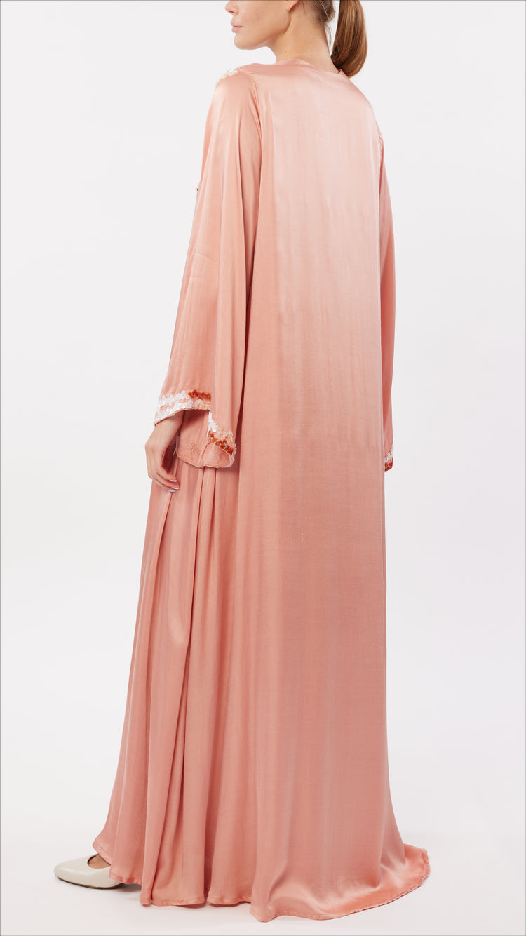 Abstract Sequin Embellished V-Neck Dress