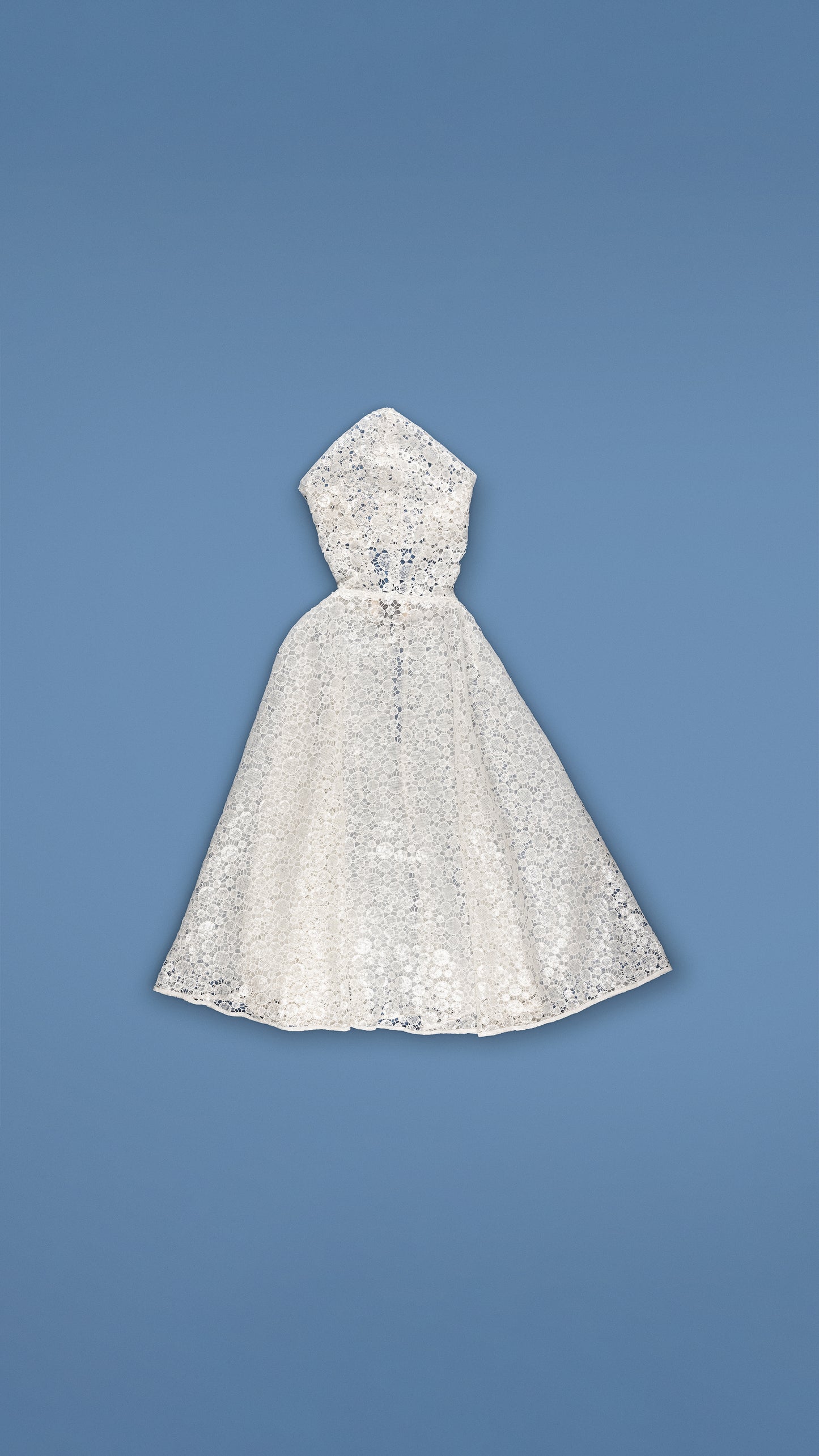 GUIPURE LACE HOODED CAPE
