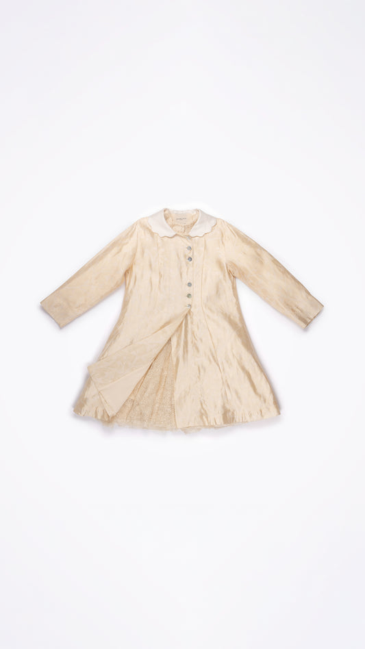 SCALLOP COLLAR DRESS COAT