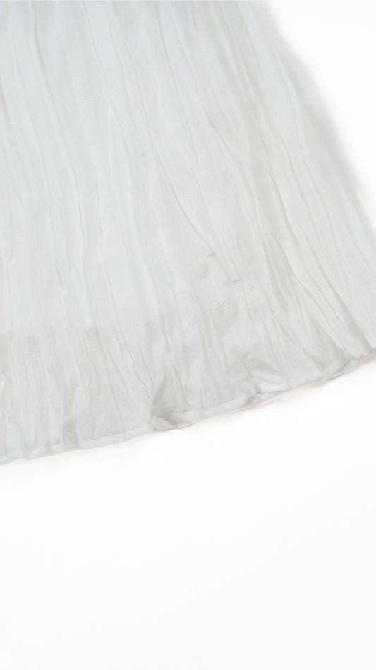 Textured Plissé Pleated Skirt