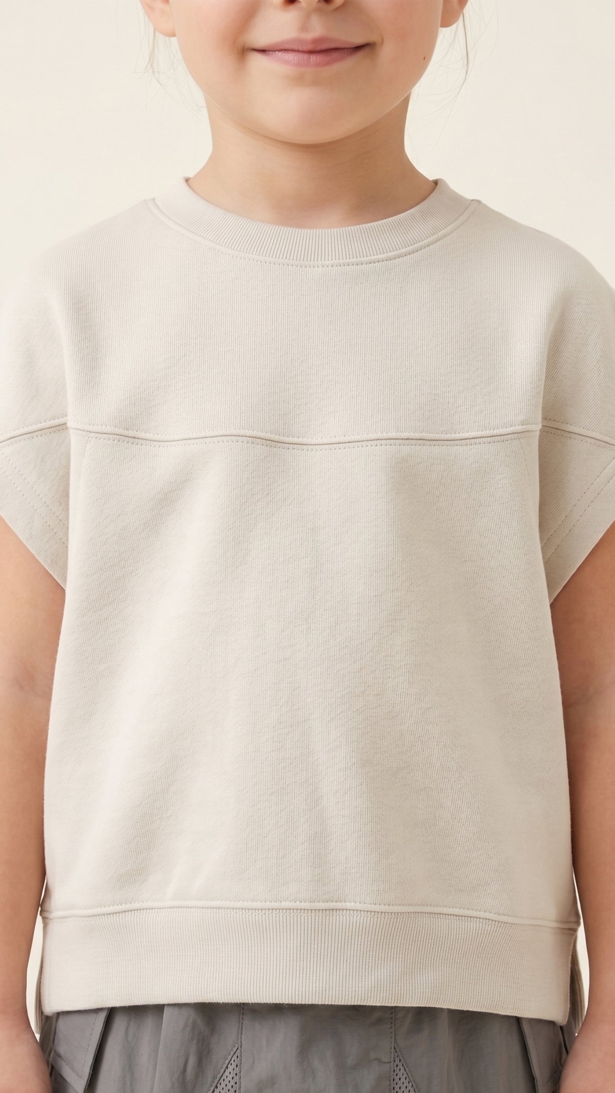Paneled Boxy Sweatshirt
