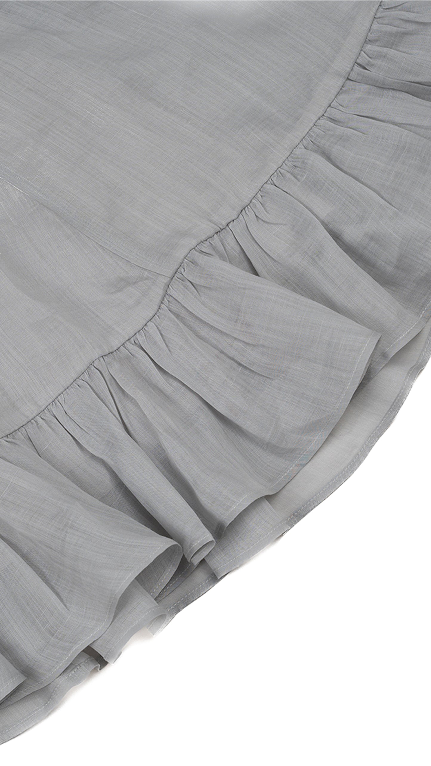 Inverted-Pleat Detail Ruffle-Hem Dress