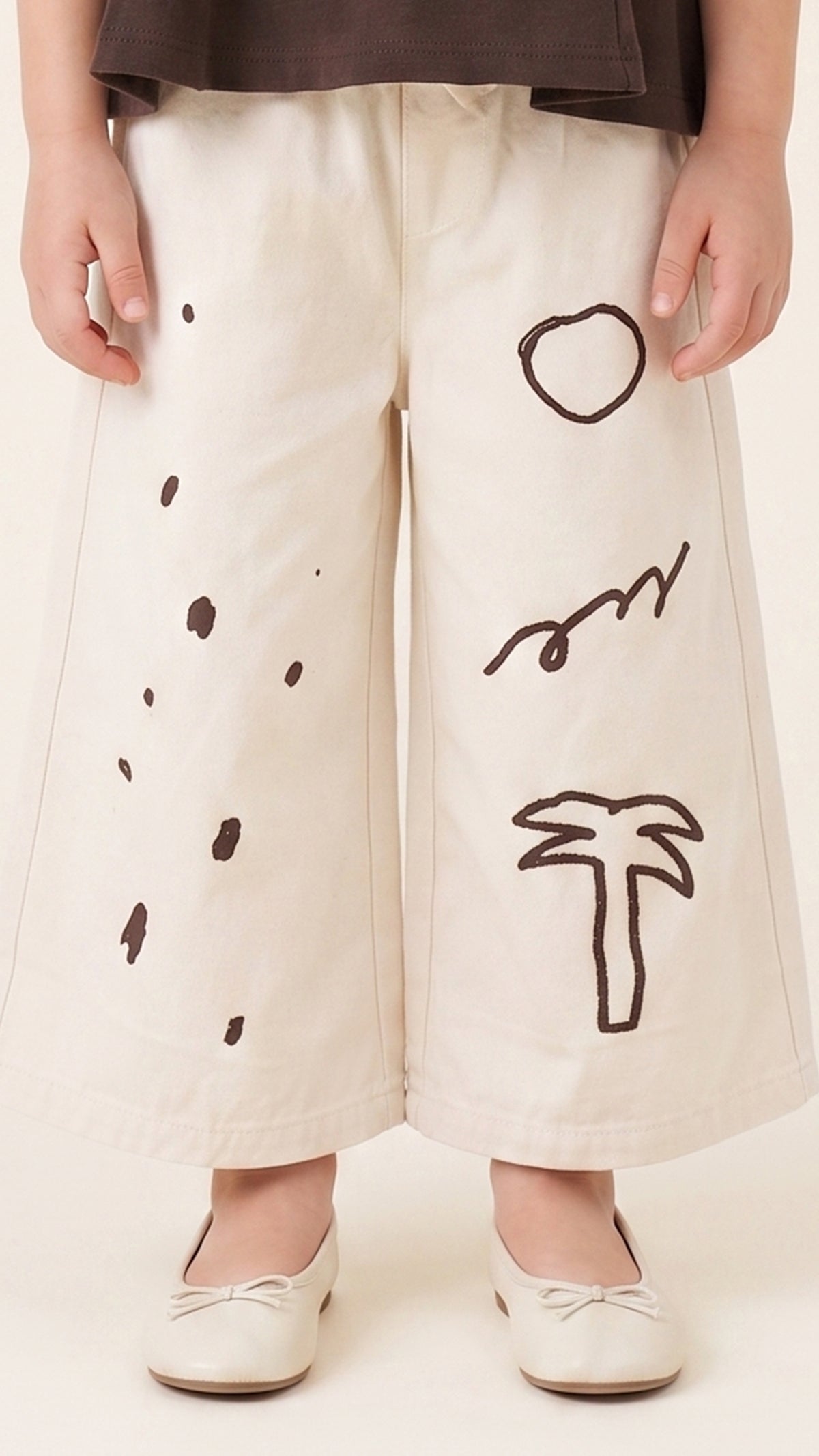 Abstract Doodle Wide-Leg Pants