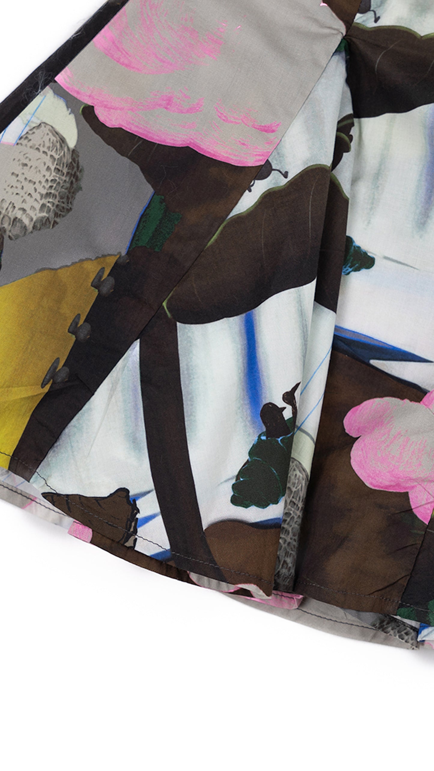 Abstract Print Godet Top