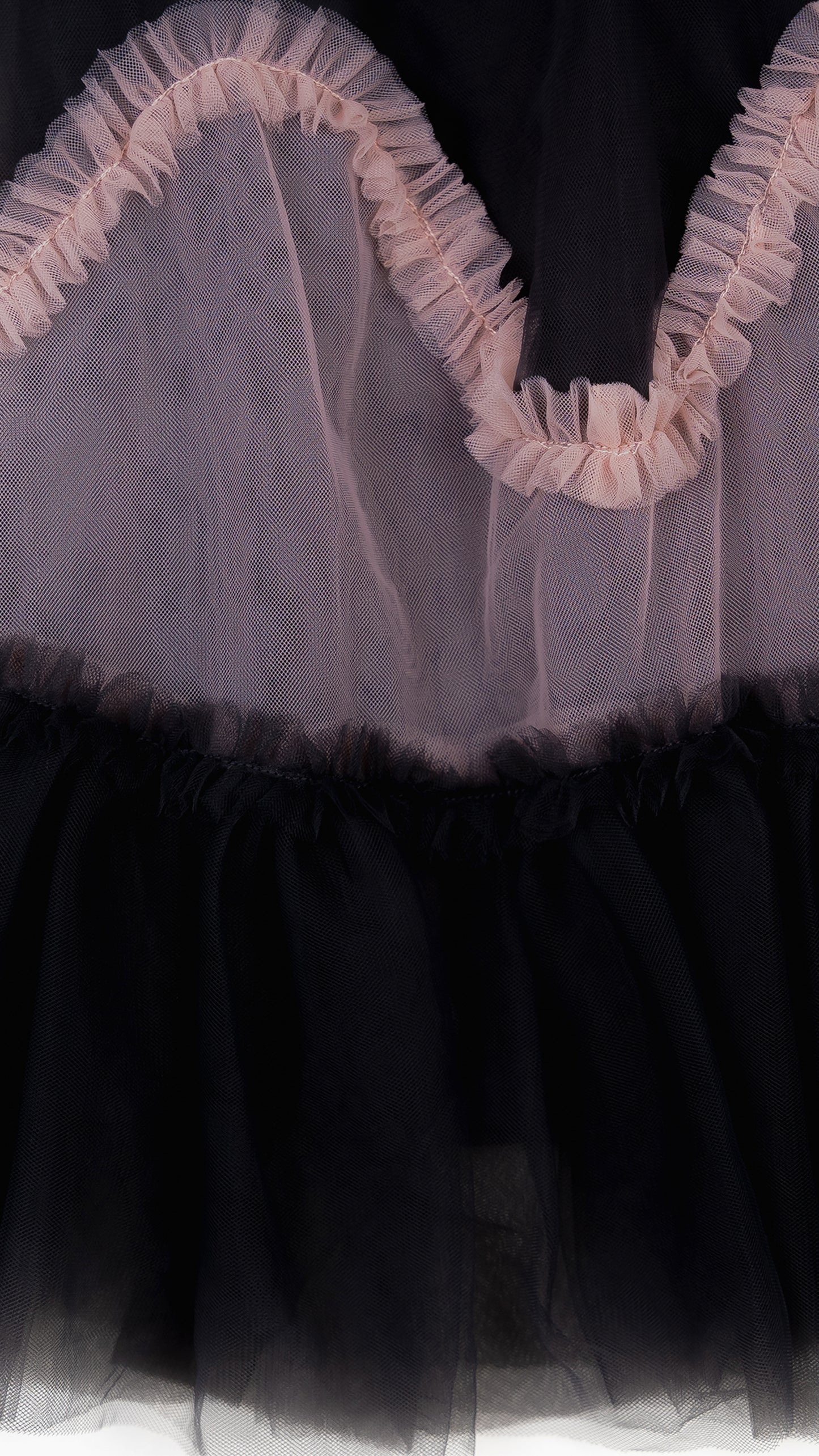 Ruffles Detail Tiered Tulle Dress