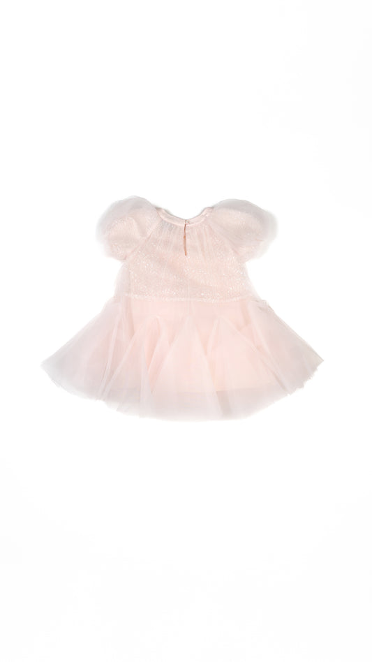 Sequin Embellished Tulle Godet Dress