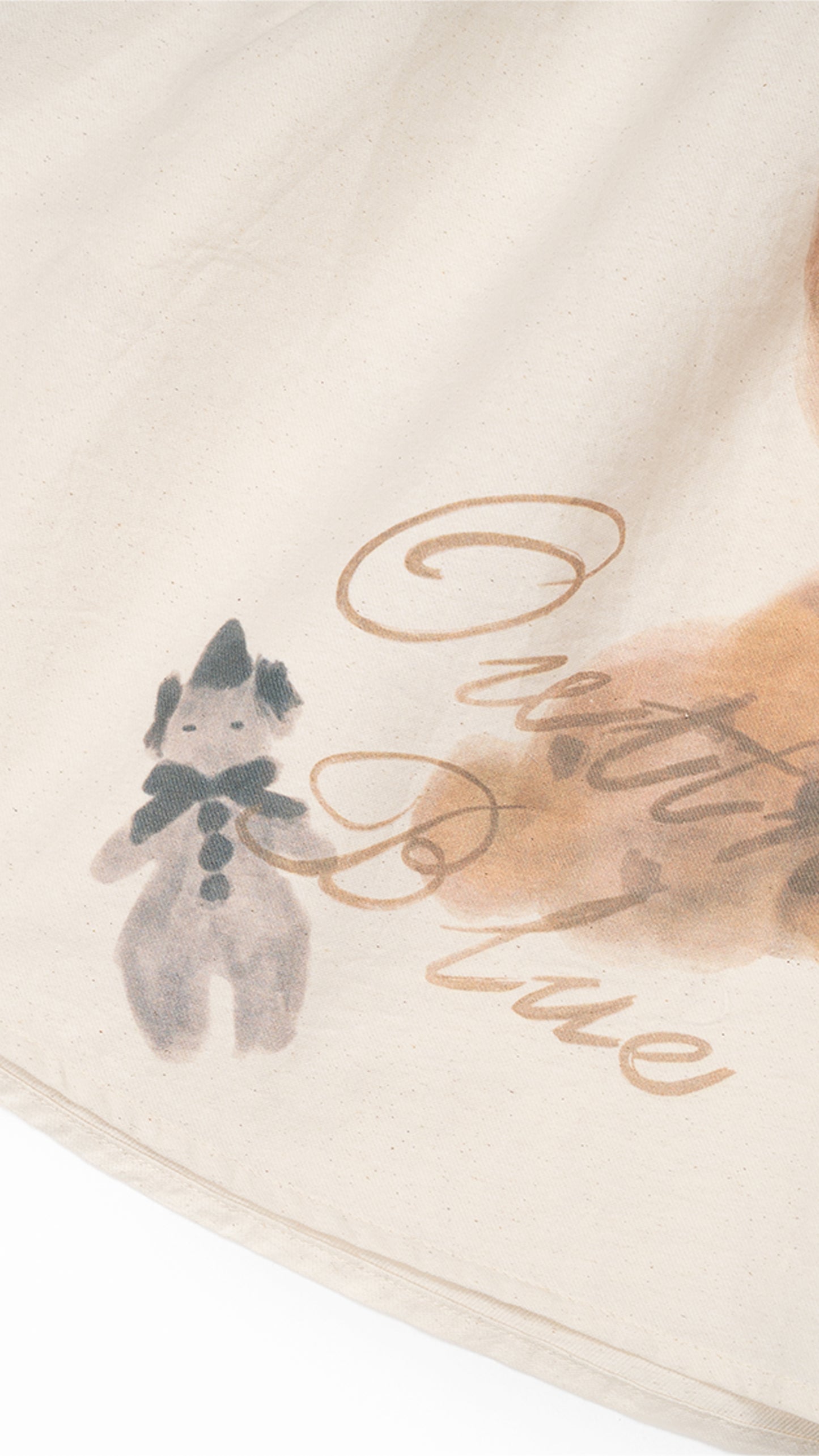Illustrated Bunny Printed Skirt