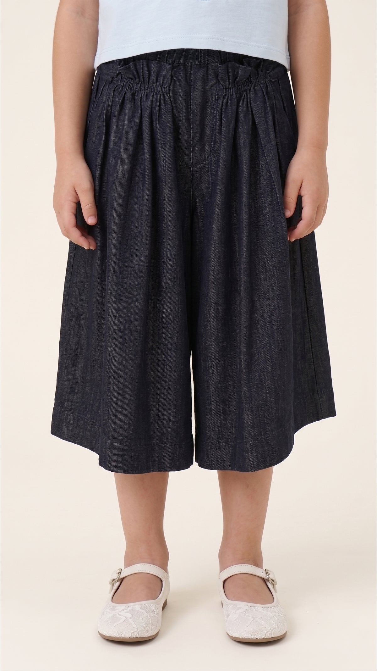 Ruffle Pockets Wide Leg Pants