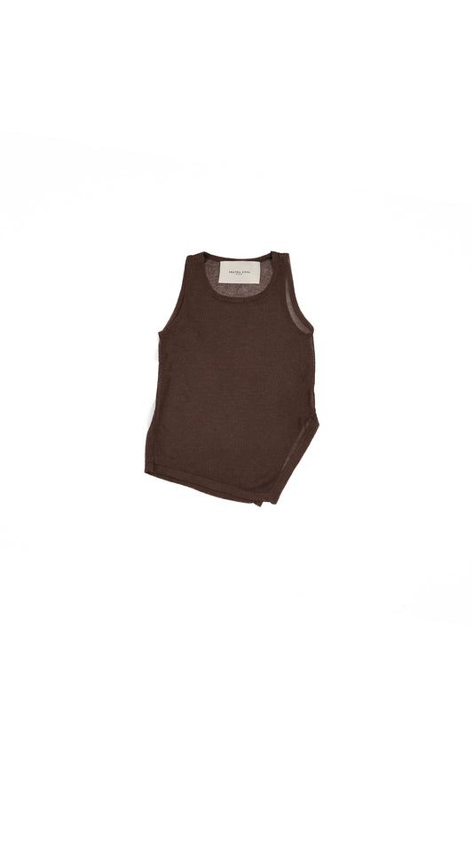 Knot-Strap Pinafore Balloon Dress & Tank Top Set