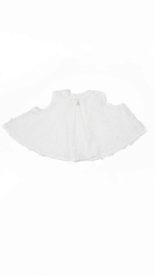 Foral Lace Embroidered Trapeze Top