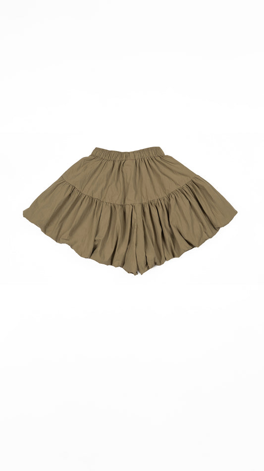 Tiered Bubble Hem Shorts