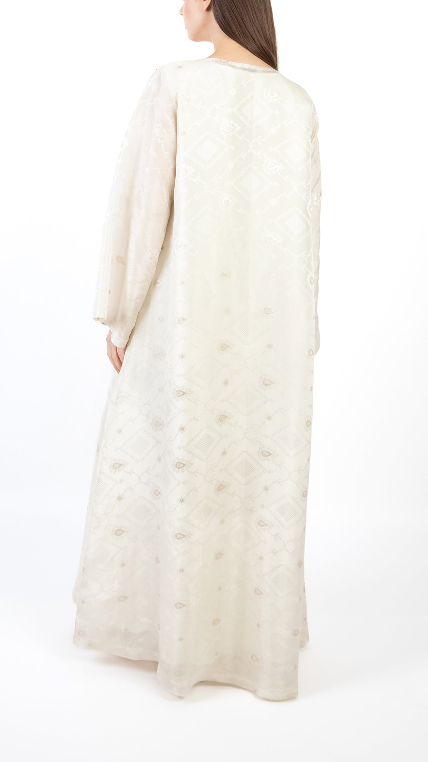 Rhinestone Detail Split Neck Dress