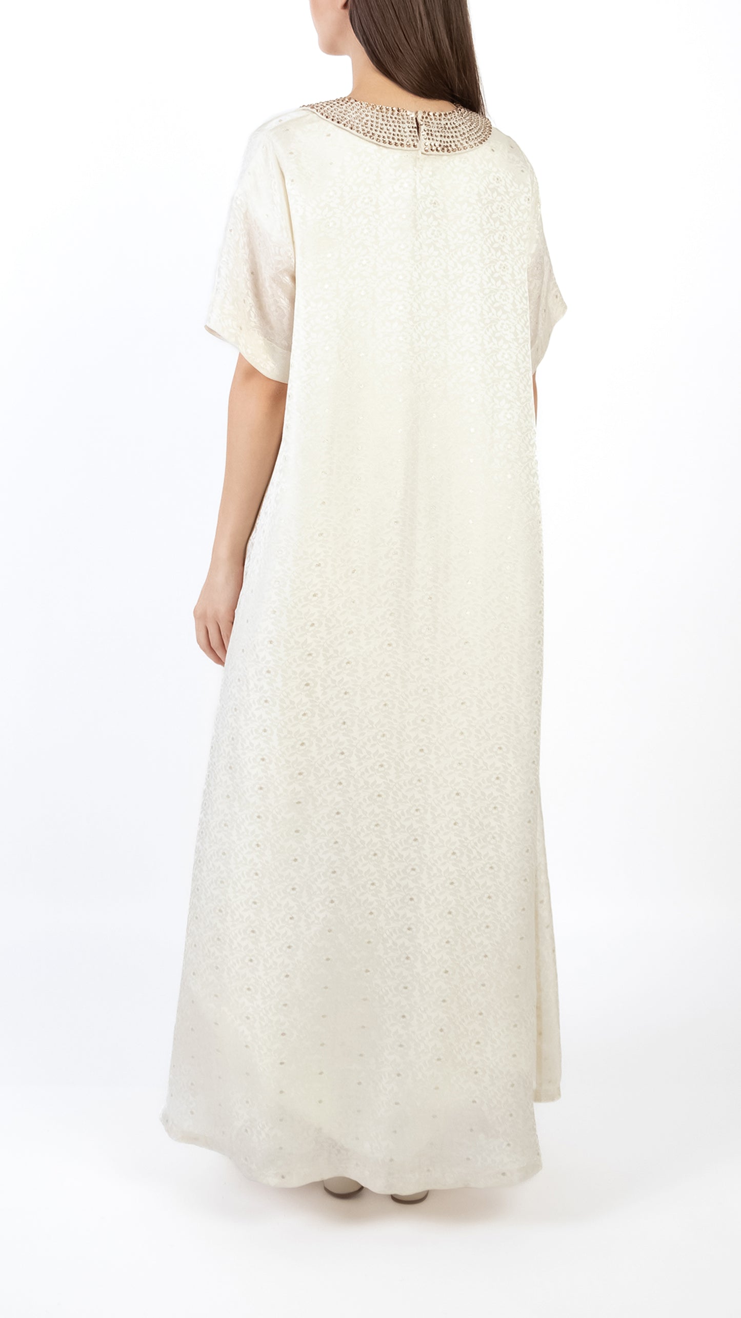 Rhinestone Collar Detail Dress