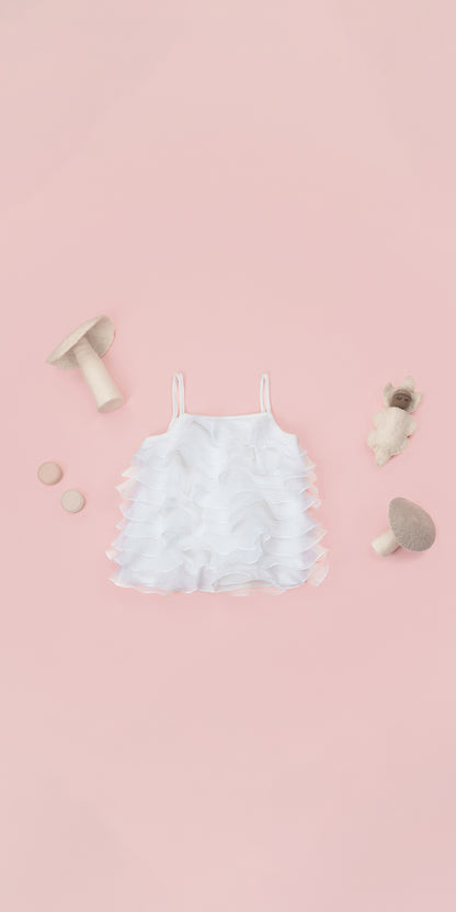 RUFFLES DETAIL STRAPPY TOP