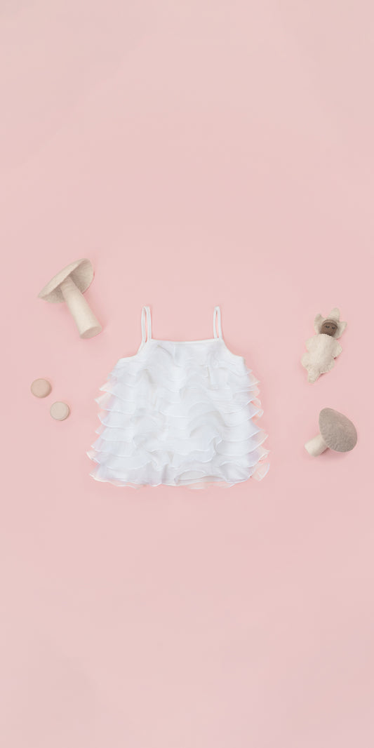 RUFFLES DETAIL STRAPPY TOP
