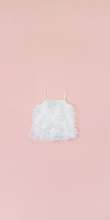 RUFFLES DETAIL STRAPPY TOP