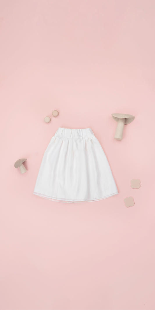 GATHERED MIDI SKIRT