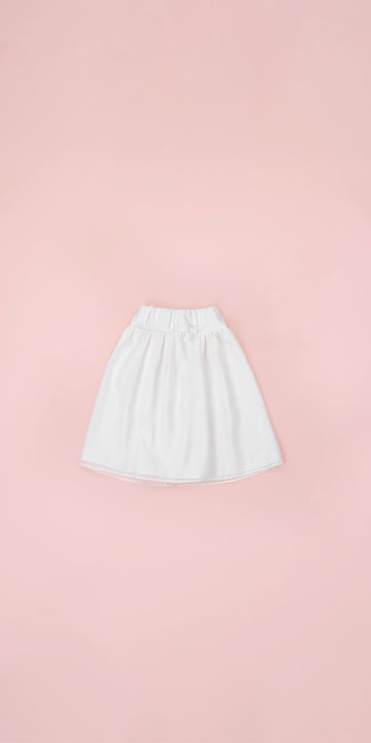 GATHERED MIDI SKIRT
