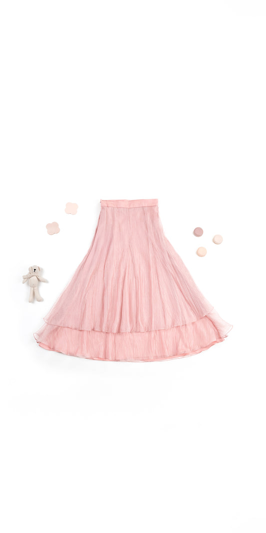 PANELS DETAIL DOUBLE LAYERED SKIRT