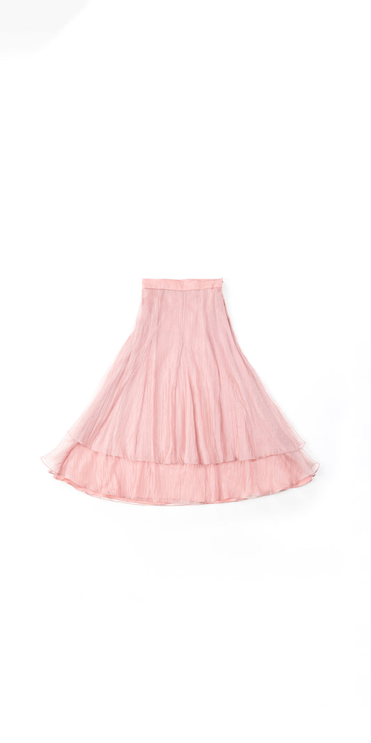 PANELS DETAIL DOUBLE LAYERED SKIRT