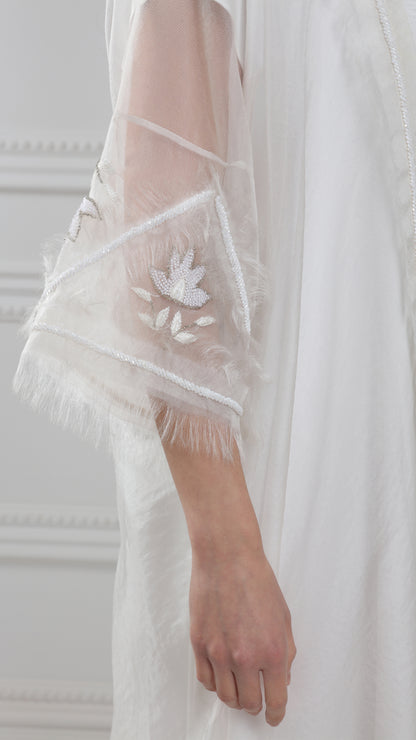 Silk Organza Embellished Abaya