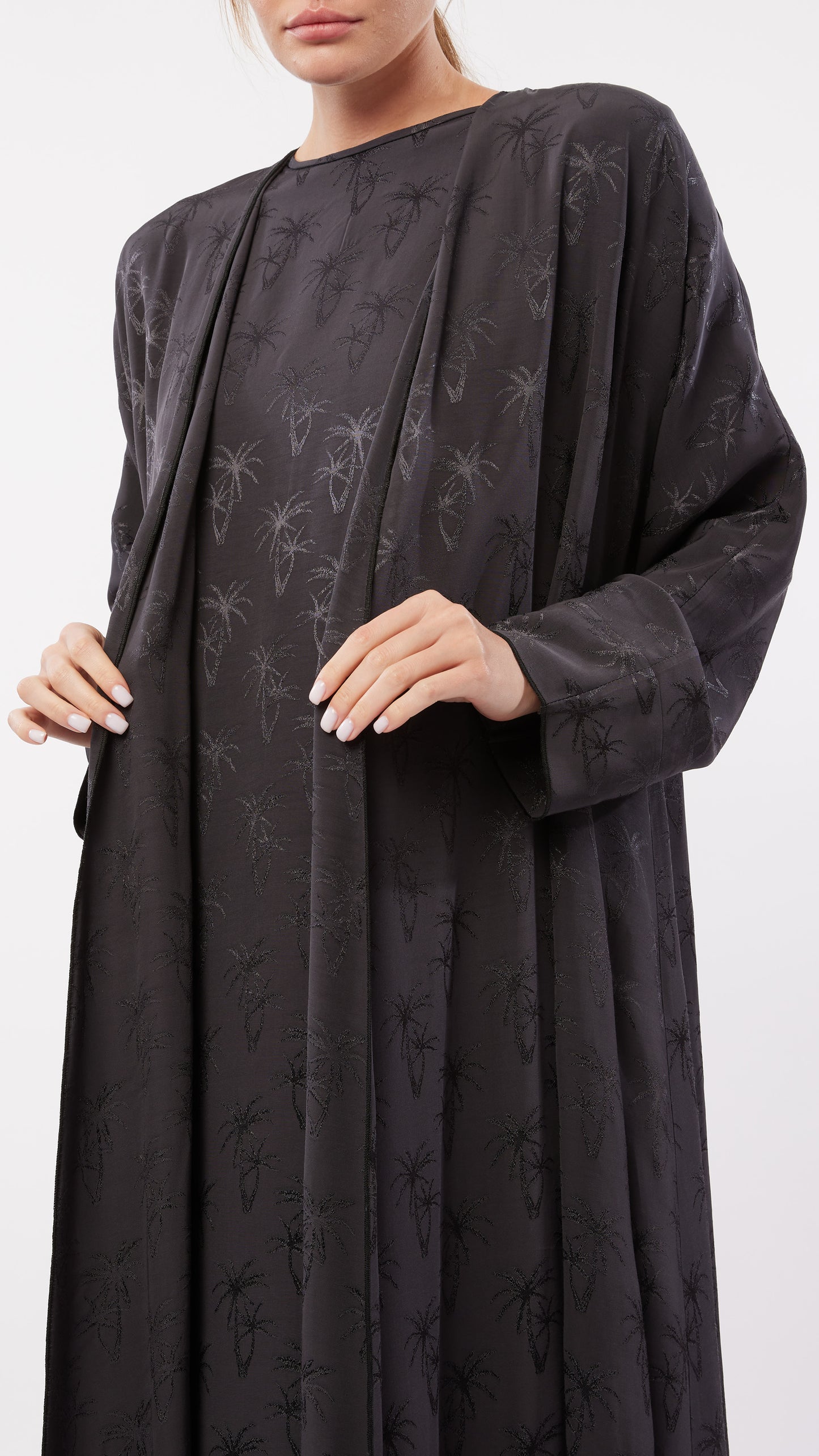 Palm Tree Jacquard Inner Dress