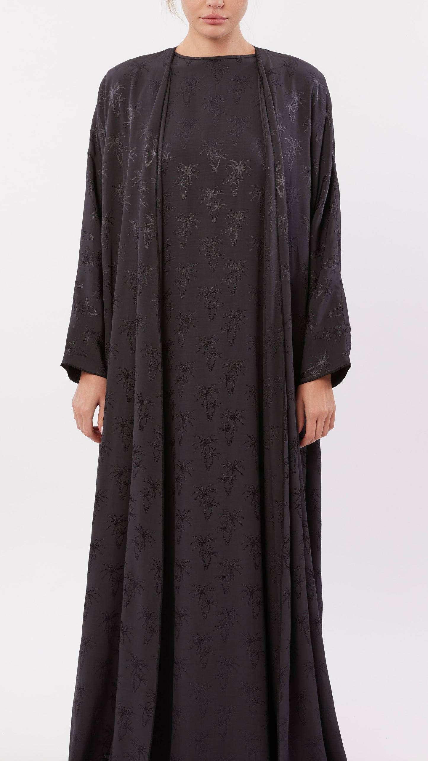Palm Tree Jacquard Inner Dress