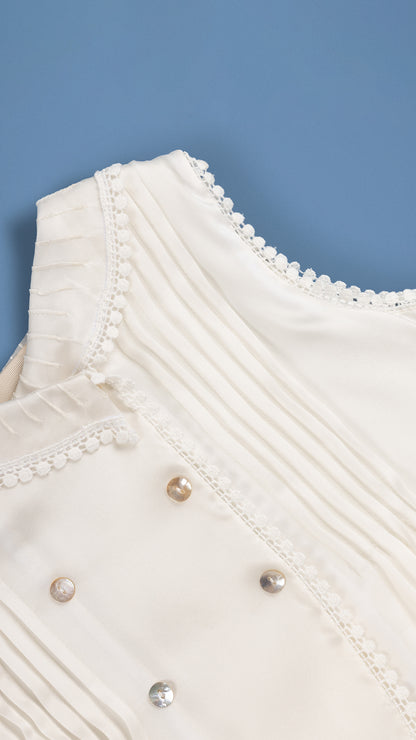PINTUCKS DETAIL MIDI DRESS