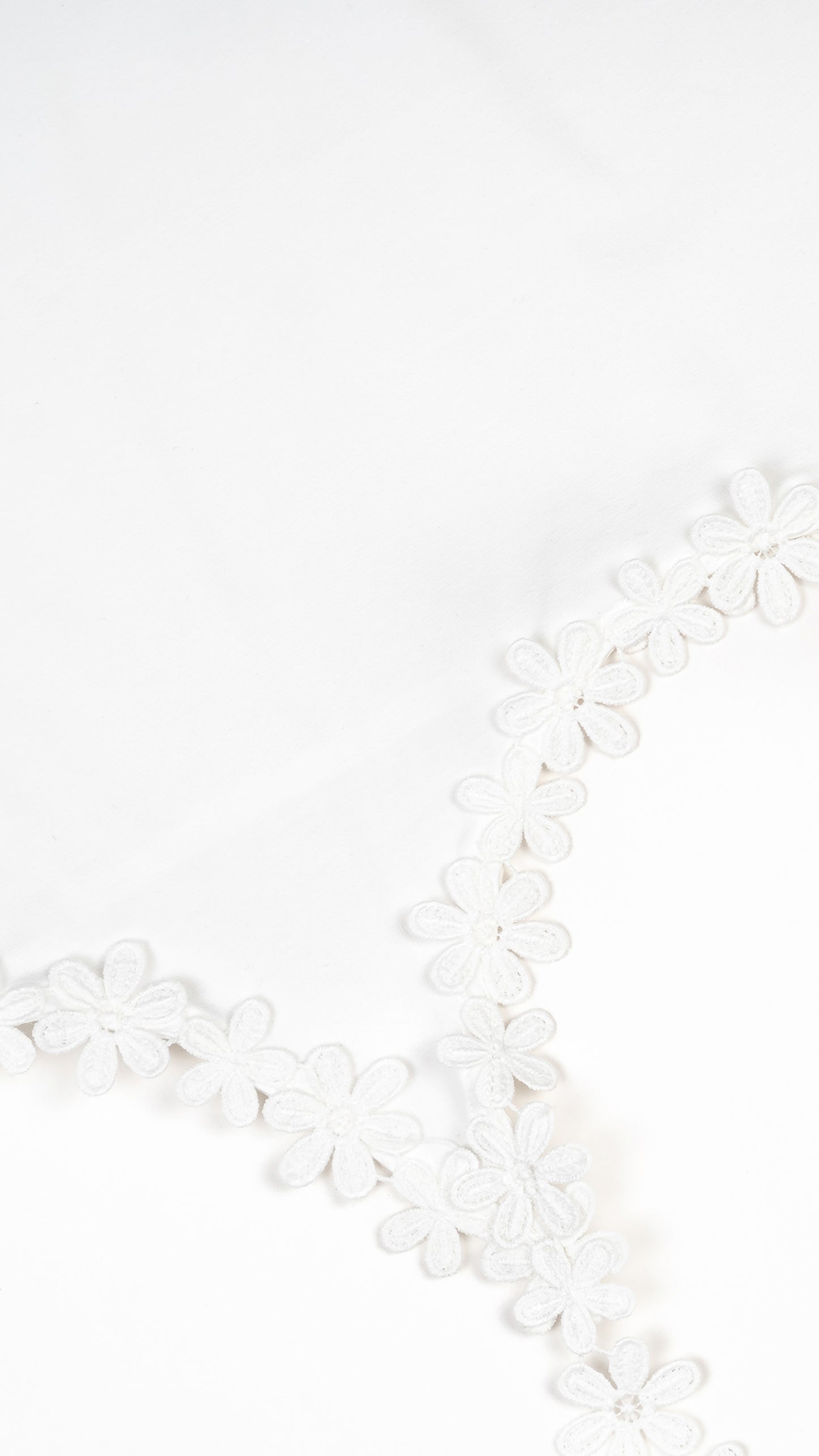 Floral Lace Hem Tie-Up Detail T-shirt