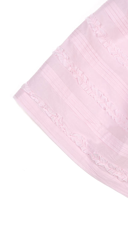 Ruffles N' Pintuck Midi Skirt