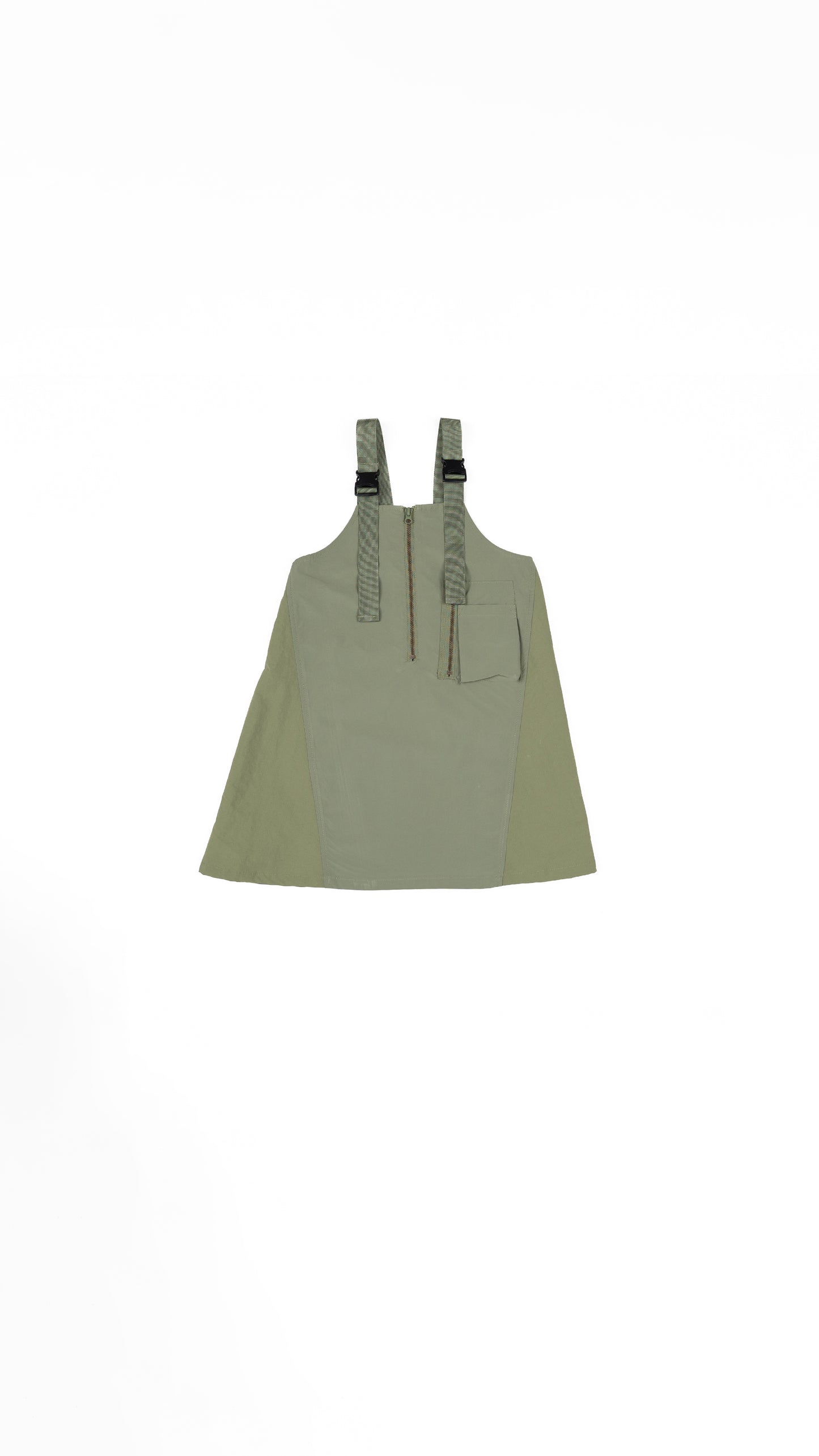 Buckle Strap Pinafore & Striped Knit Top Set