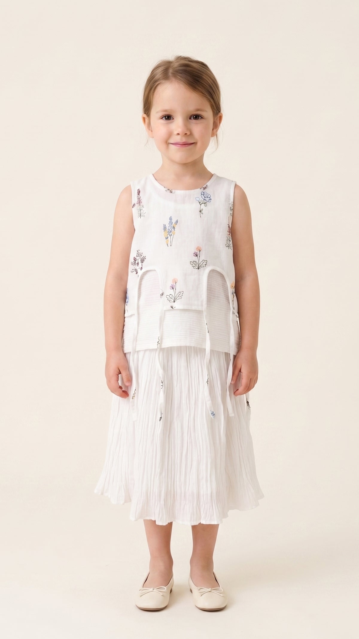Textured Plissé Pleated Skirt