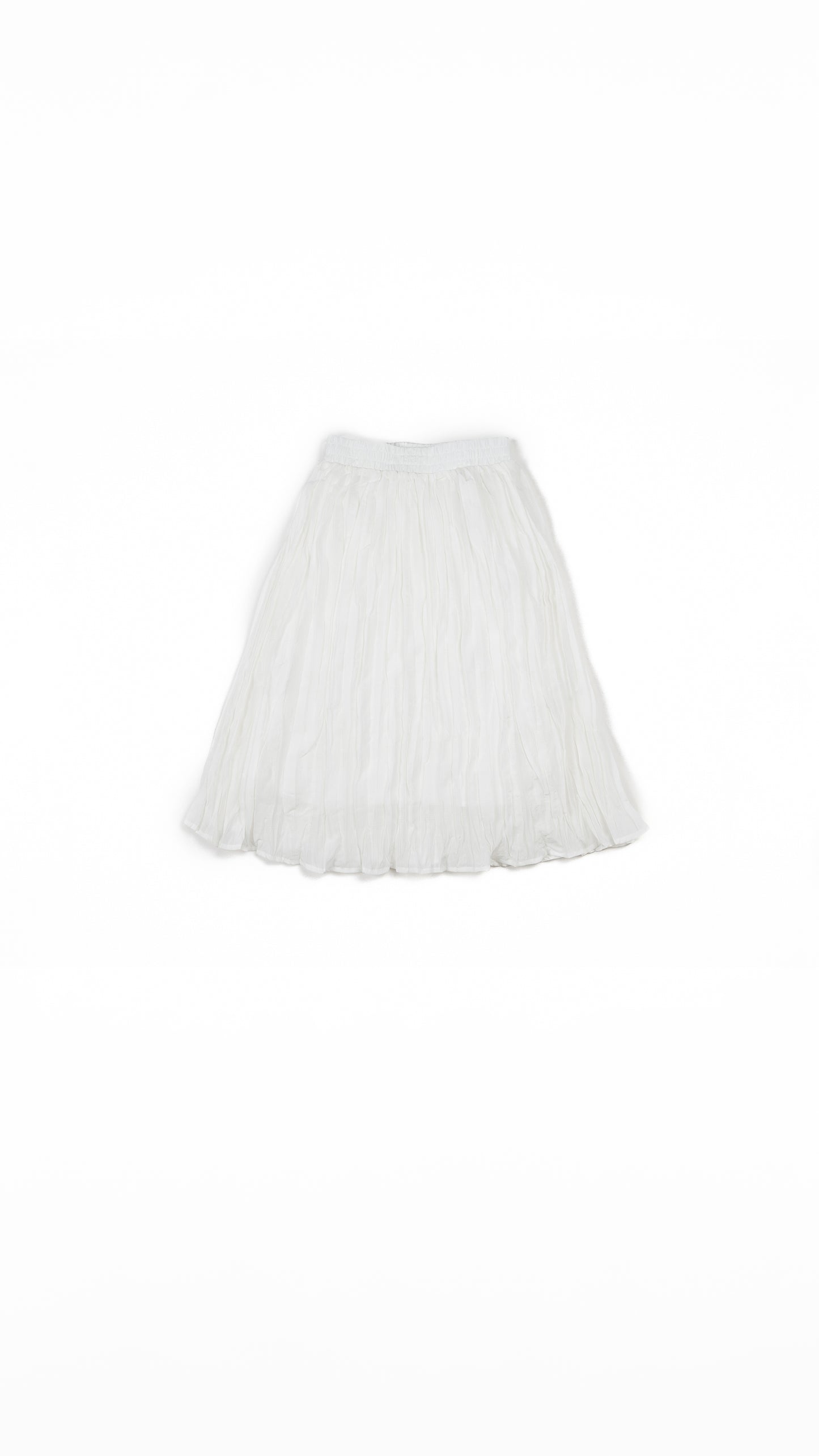 Textured Plissé Pleated Skirt