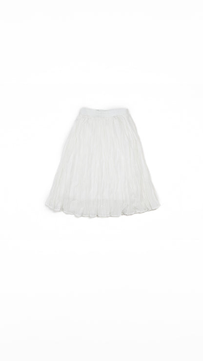 Textured Plissé Pleated Skirt