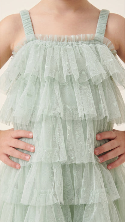 Tiered Tulle Ruffle Dress