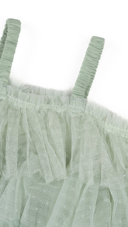 Tiered Tulle Ruffle Dress