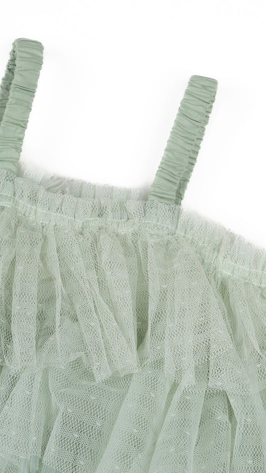 Tiered Tulle Ruffle Dress