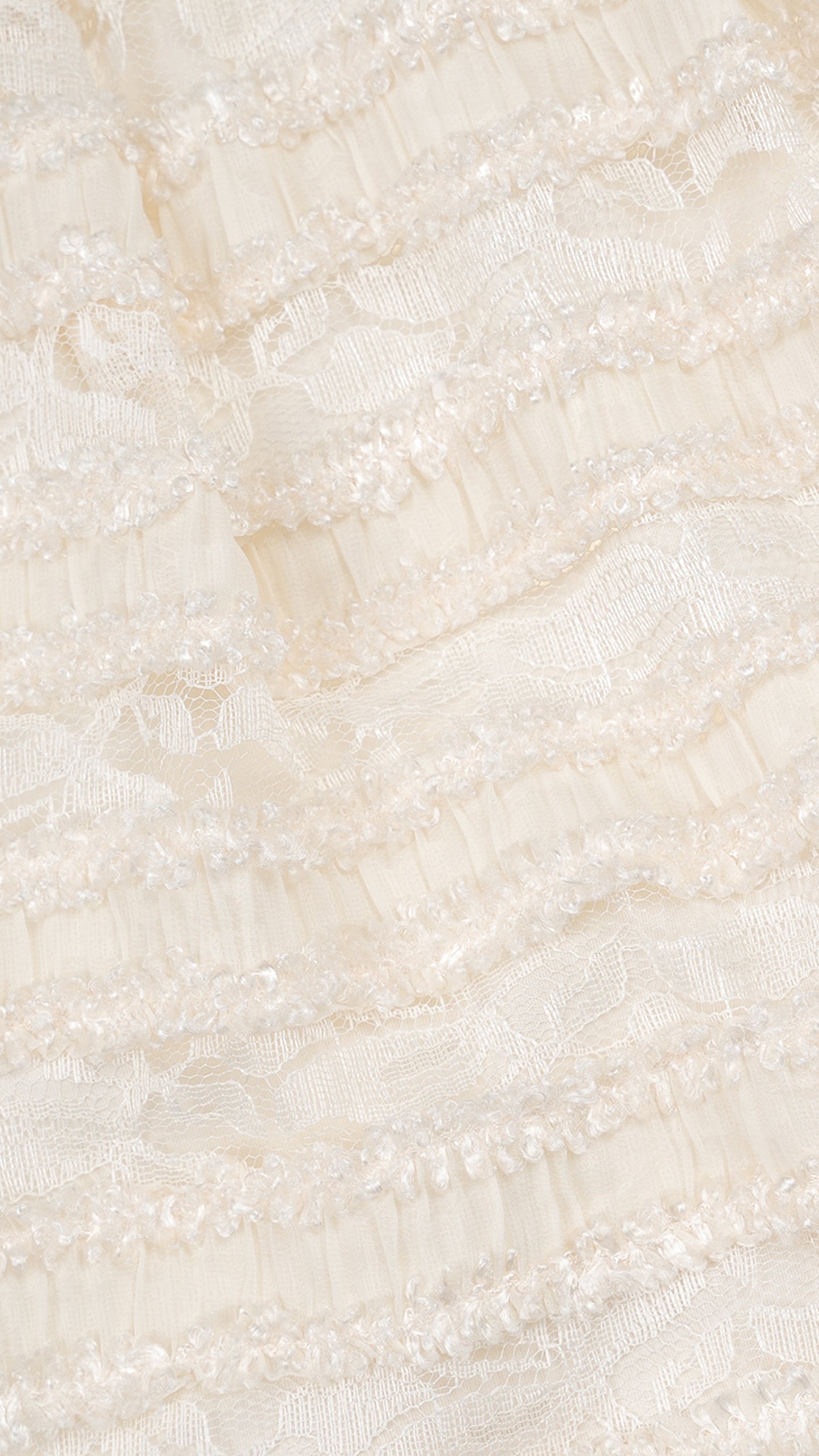 Bouclé & Lace Trim Skirt