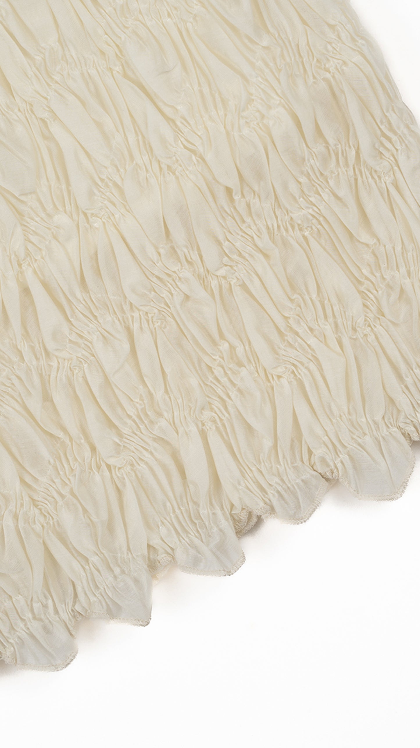 Popcorn Smocked Column Skirt