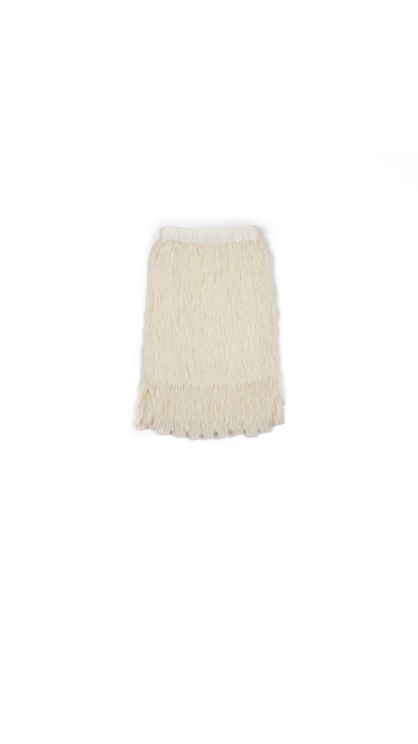 Popcorn Smocked Column Skirt
