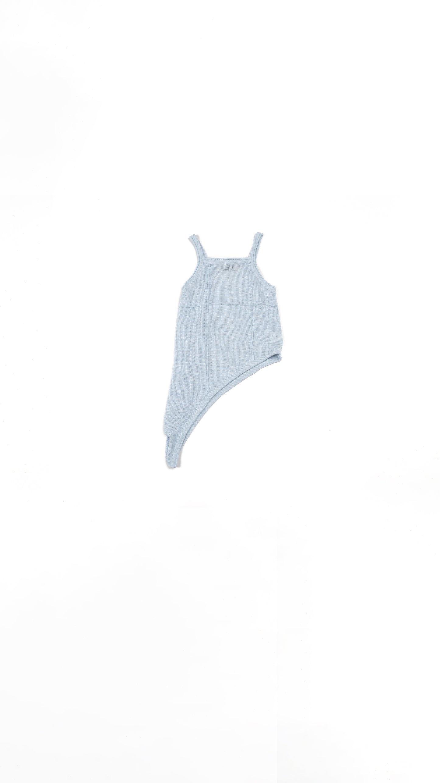 Asymmetric Fine-Knit Cami Top