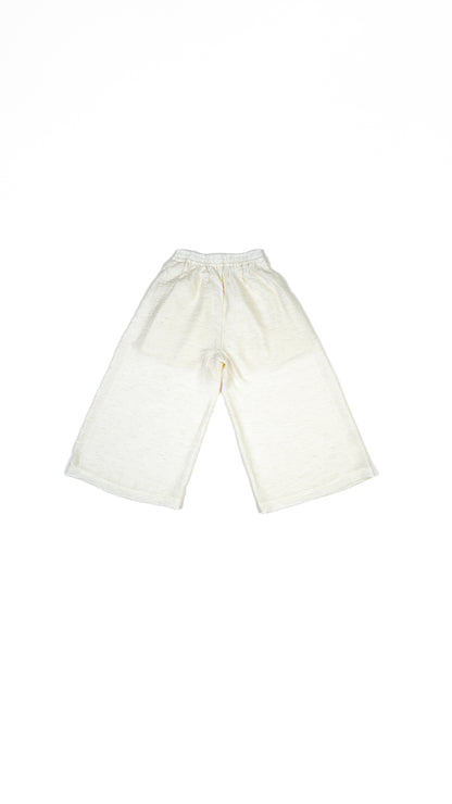 Floral Insert Lace Detail Wide Leg Pants