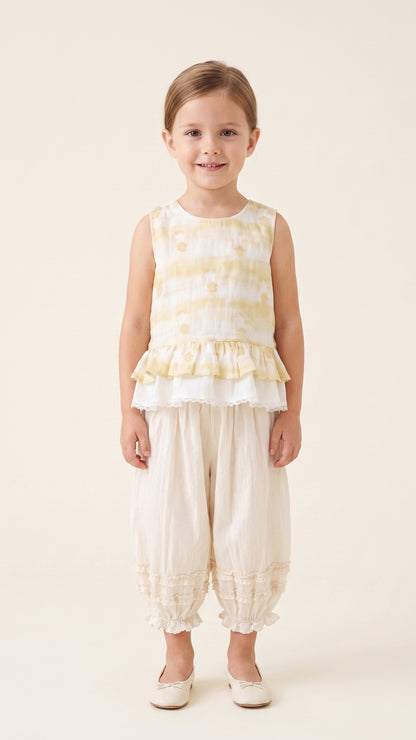 Ruffle Hem Balloon Bloomer Culottes