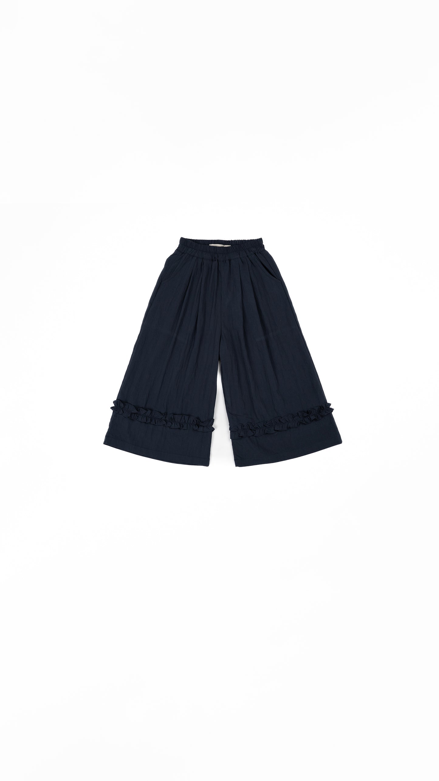 Ruffle Hem Pleated Culottes