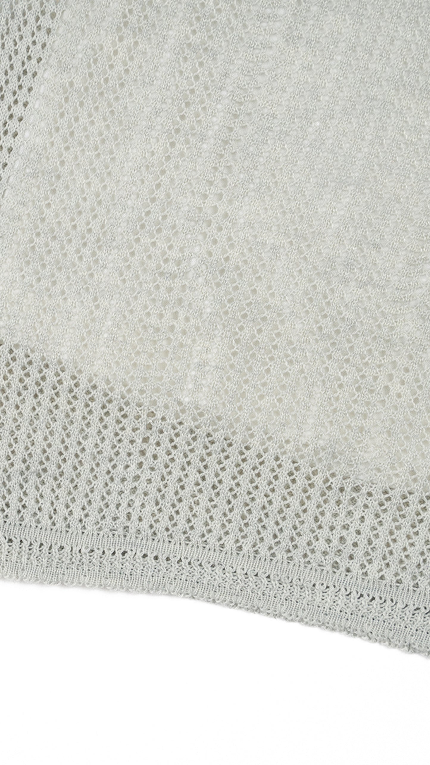 Open-Weave Knit Vest & Cami Set in Grey