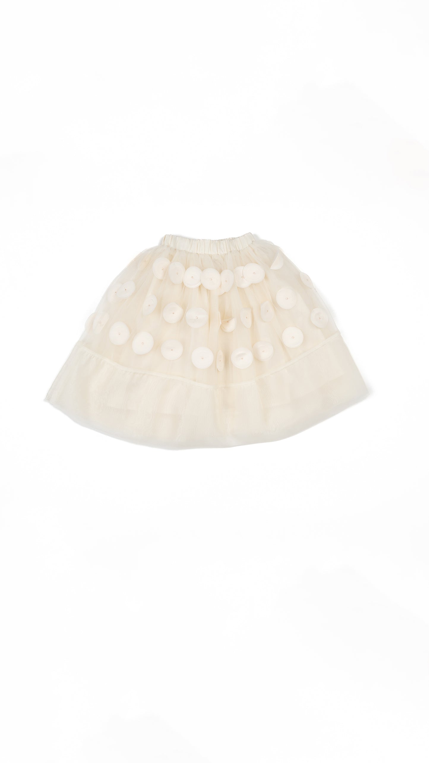 Abstract Floral Applique Skirt