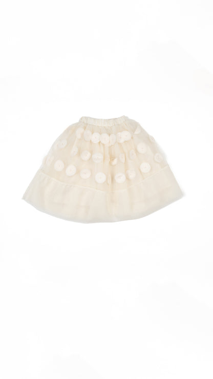 Abstract Floral Applique Skirt